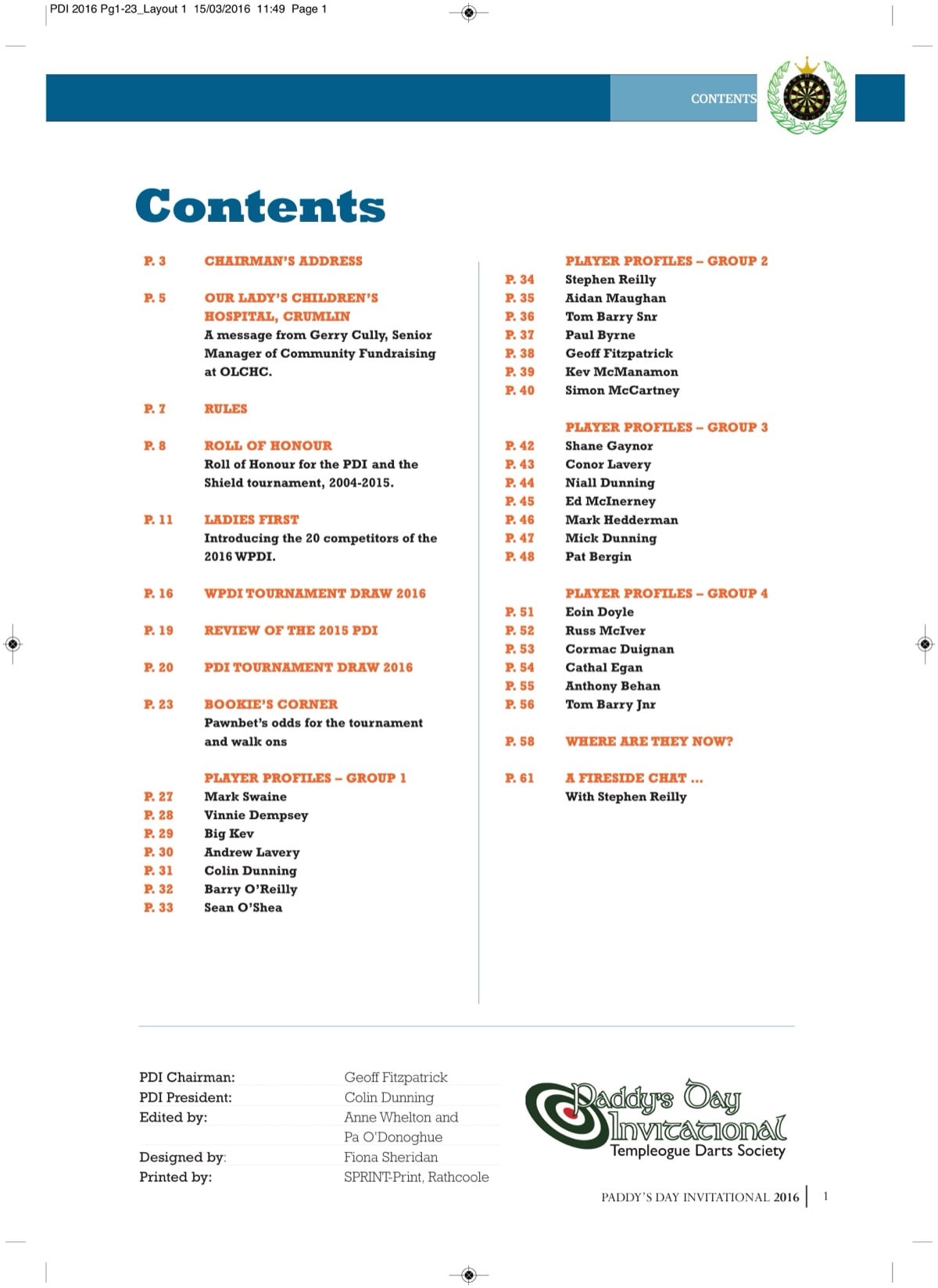 PDI 2016 booklet — page 1