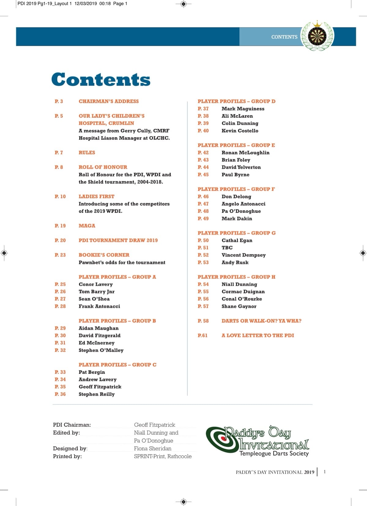 PDI 2019 booklet — page 1