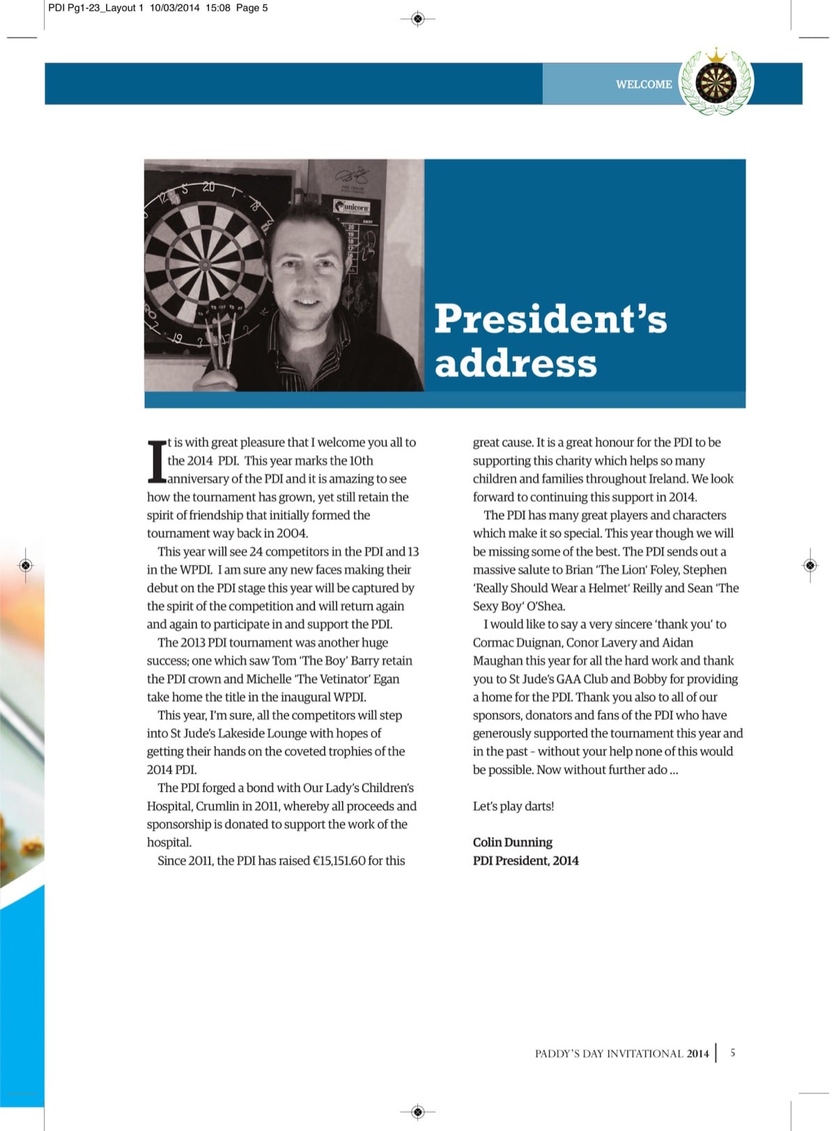 President's message 2014