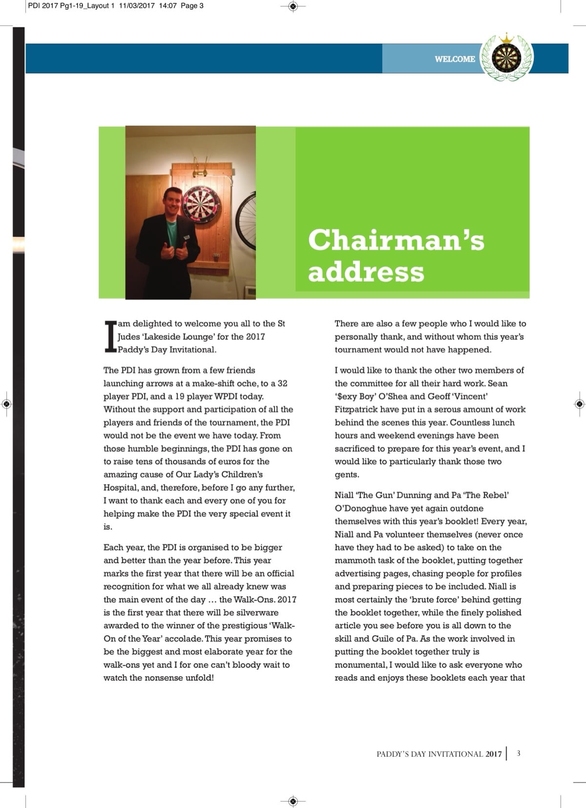 Chairman's address 2017