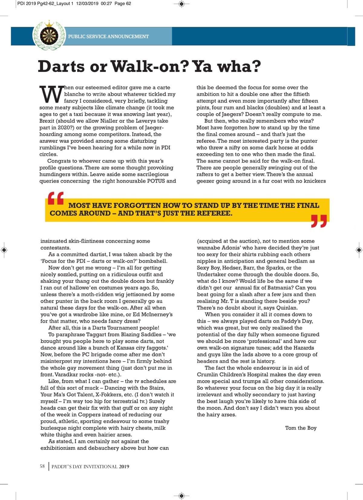 The Boy's letter — 2019