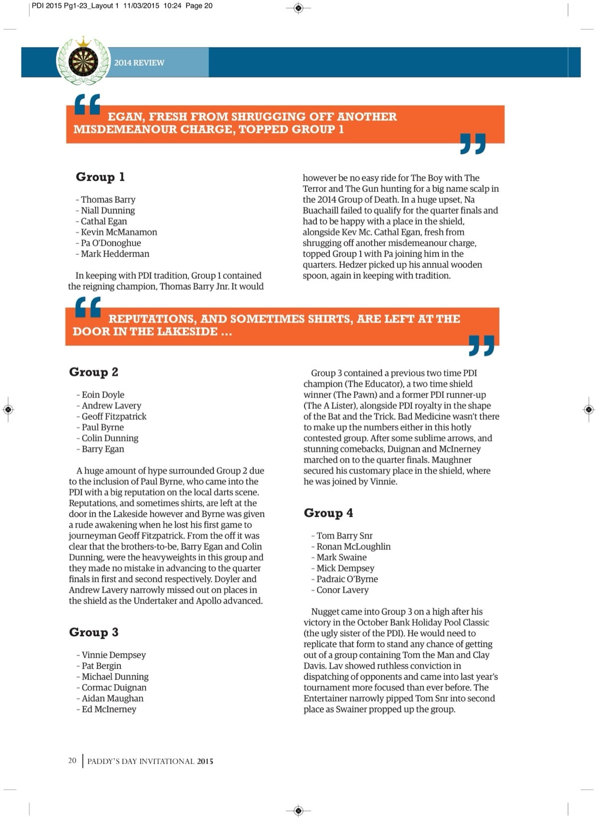 Review of the 2014 PDI — page 2