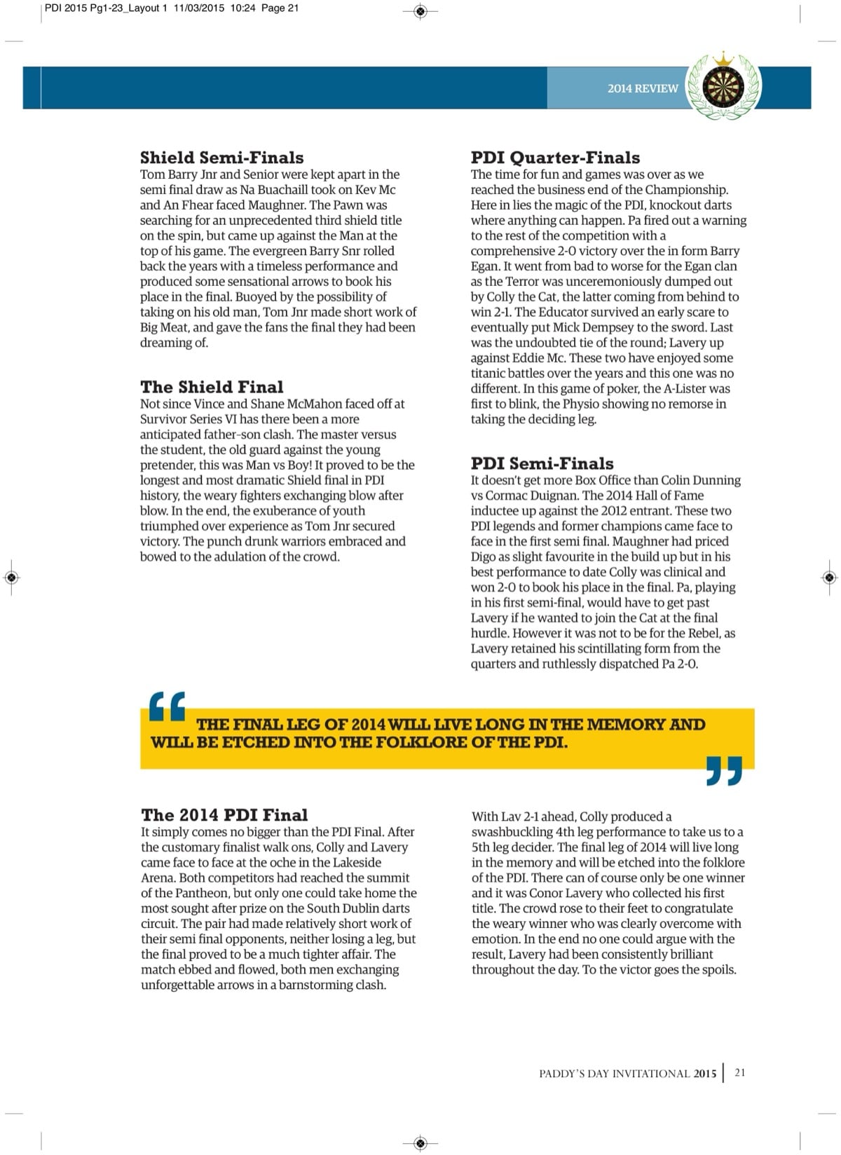 Review of the 2014 PDI — page 3